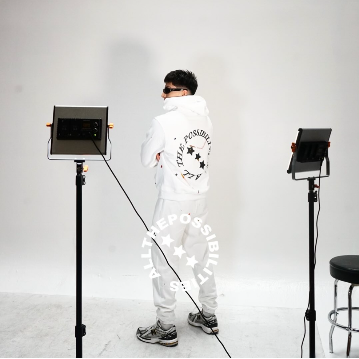 Paint splat White logo sweatpants