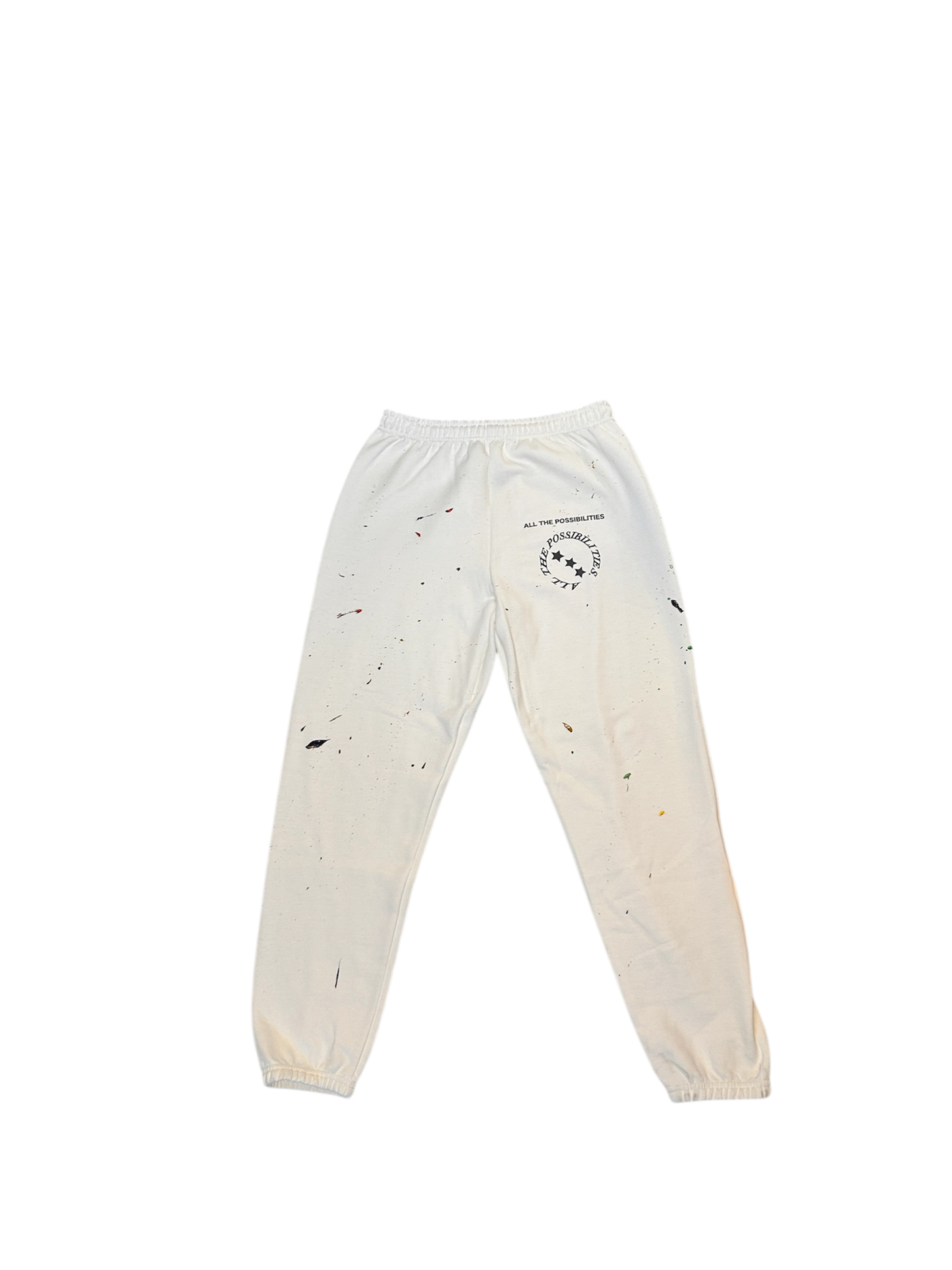 Paint splat White logo sweatpants